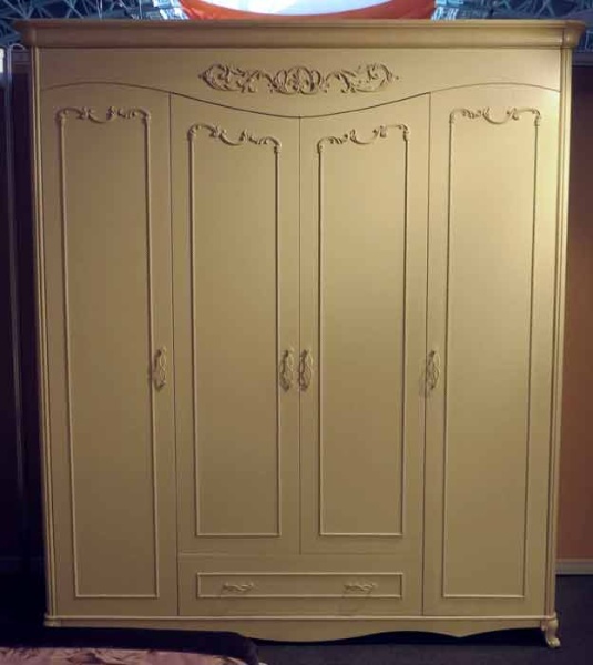 Мебельный декор SY 0838-1 для шкафа - пример на готовой мебели. 