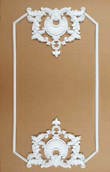 Сочетание декора для дверей SY 16004 с мебельный молдингом пвх.