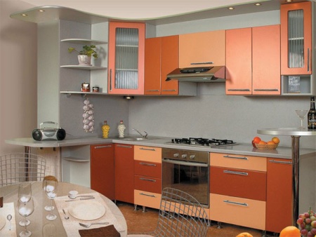 Мебель с кромкой пвх 1,8*19 мм BR932 - пример использования. Цвет терракота.