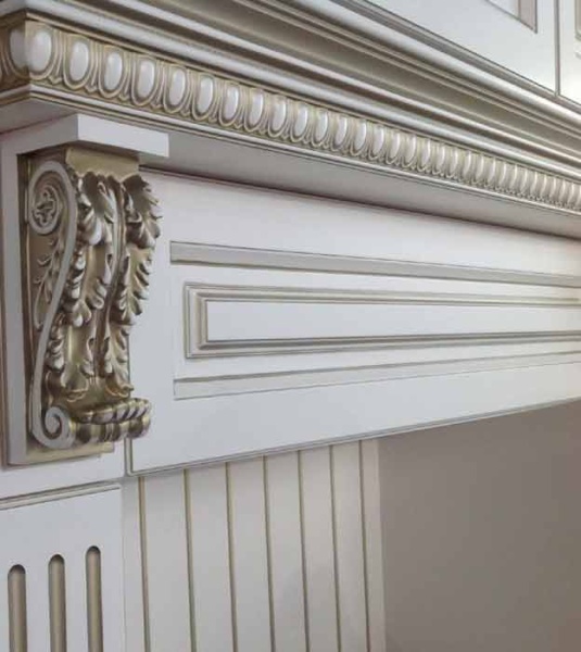 Мебельный молдинг SY 203 для шкафа - пример на готовой мебели. 