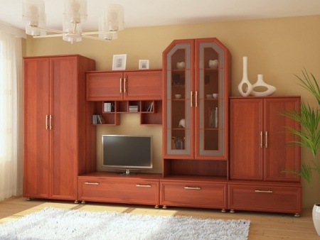 Мебель с кромкой пвх 2*19 мм RE1812 - пример использования. Цвет орех мария луиза.